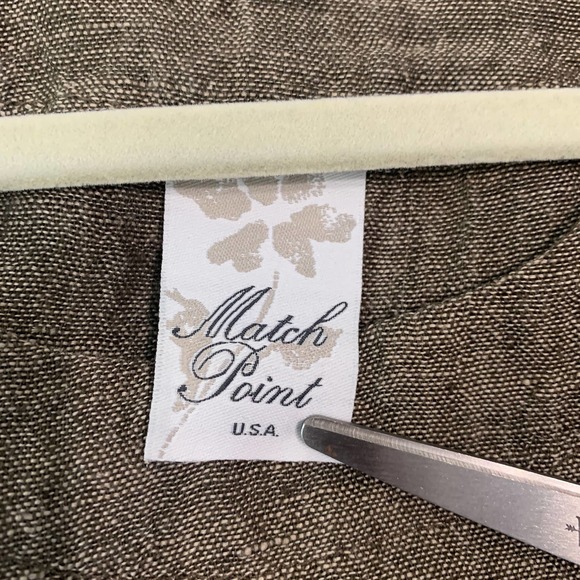 Match Point‎ Womens Blouse Top Small Brown Linen Sleeveless Lagenlook Breathable - Picture 8 of 10